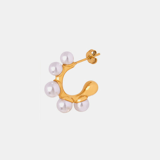 Pearl 18K Gold-Plated Earrings