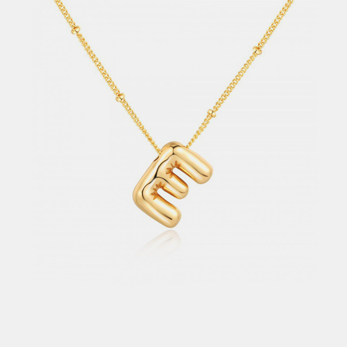 Gold-Plated Letter Pendant Necklace